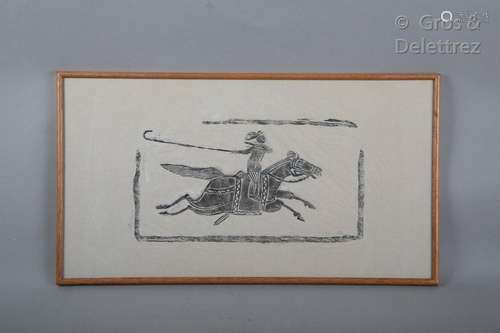 Suite de trois estompes représentant des chevaux et cavaliers                                                                                                                                                                                                                                                                                                                         估价            100 - 120 EUR                                                                                                                                                                * 不计佣金。