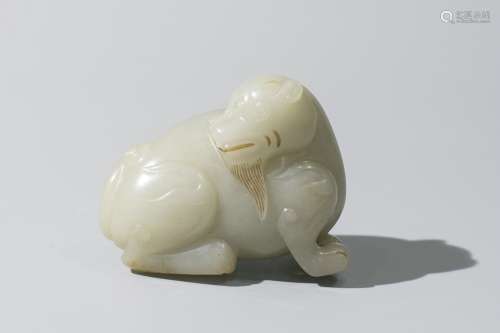 A Carved Jade Decoration Of Bixie