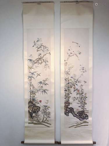 A Pair Of Embroidery