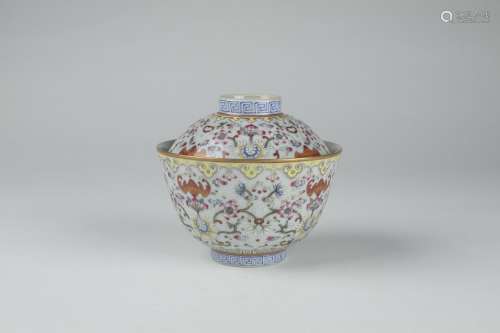 A Famille Rose Porcelain Bowl And Cover