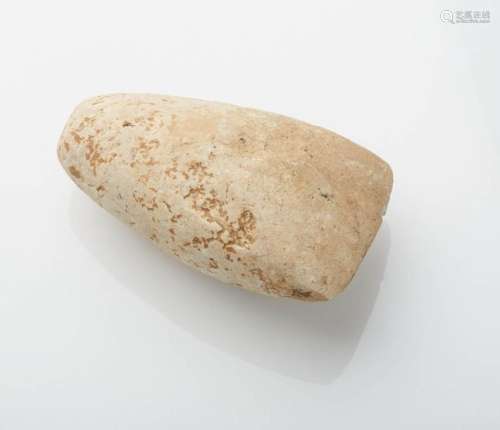 Polished white stone axe. Neolithic period. Length…