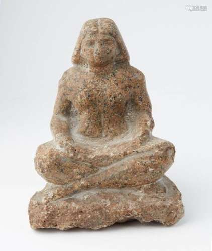 Statuette representing a seated character (scribe?…