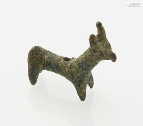 Bronze statue of a deer. Iran, Louristan. 11th B.C…