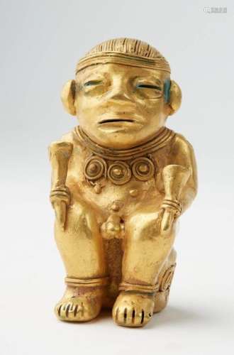 Statuette of a dignitary in gold stocking (tumbaga…