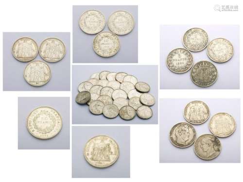Set of thirty three silver coins comprising twenty…
