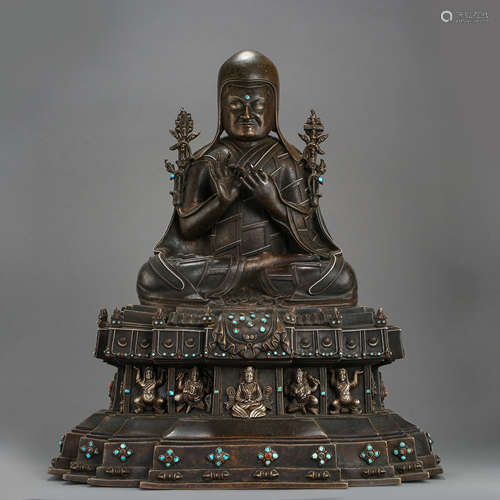 Ancient Tibetan copper alloy Buddha statue