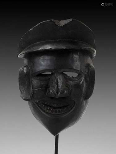 NEPAL. nWood, black patina. nMask of shamanic danc…