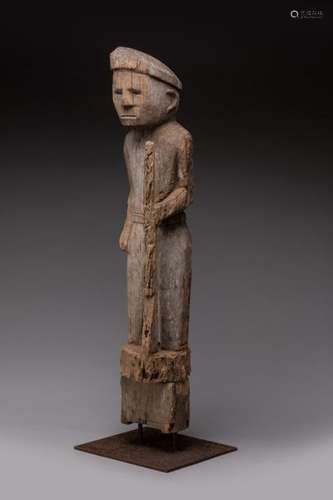 VIETNAM. nEroded wood. nFunerary statue of a forme…