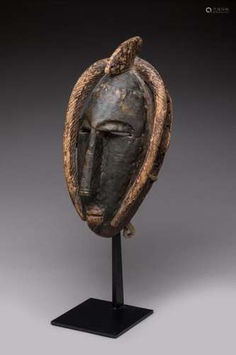 MARKA, Mali. nWood, highly patinated brass. nMask …