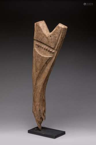 MALI. nAntique sculpture in solid monoxyl wood rem…