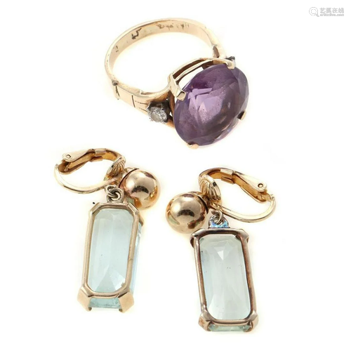 Semi-precious and 14k gold jewelry