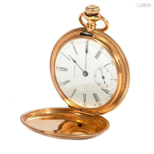 Waltham 14k gold hunting cased pocketwatch