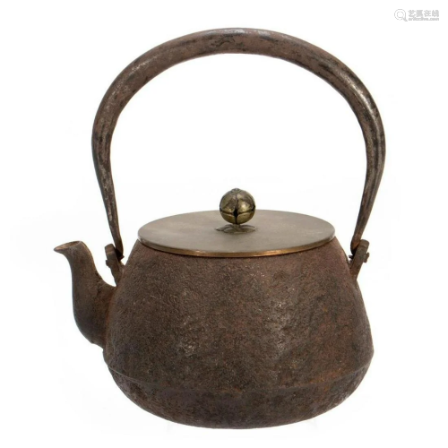 19th-century Japanese iron teapot