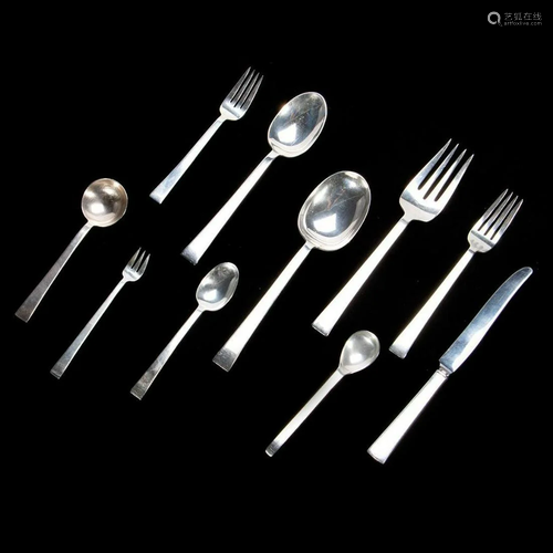 A sterling silver flatware service