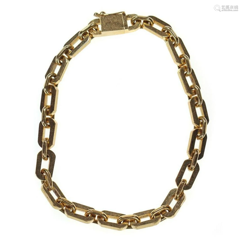 14k gold link bracelet