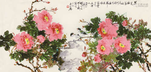 赵松泉（1914～2012） 丙戌（2006）年作 富贵白首 镜片 设色纸本