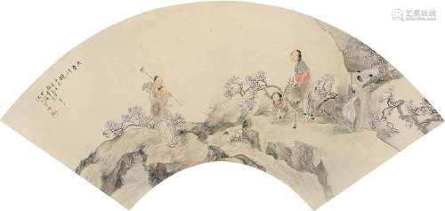 沈心海（1855～1941） 壬辰（1892）年作 天台仙境 镜片 设色纸本