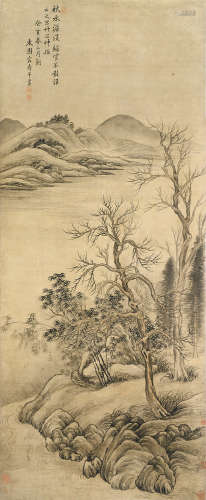 恽寿平（1633～1690） 癸亥（1683）年作 秋山澹淡 立轴 设色纸本