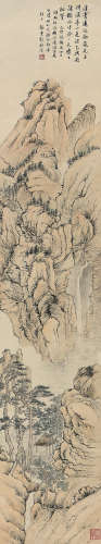 郭则沄（1882～1946） 己卯（1939）年作 溪亭一夏 立轴 设色纸本