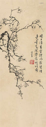 溥儒（1893～1966） 暗香疏影 镜框 水墨纸本