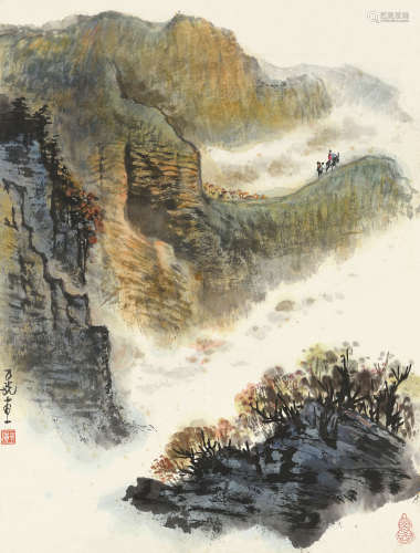 郑乃珖（1911～2005） 回娘家 镜片 设色纸本