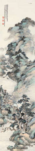萧俊贤（1865～1949） 癸未（1943）年作 南村隐居图 立轴 设色纸本