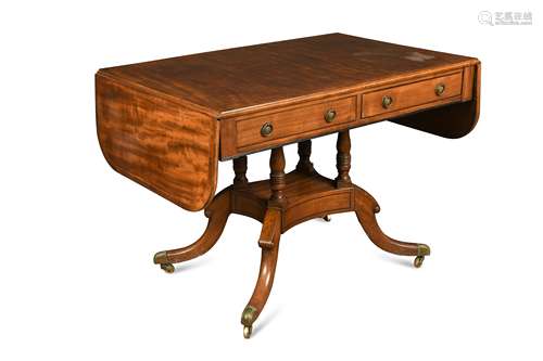 A Regency mahogany sofa table,