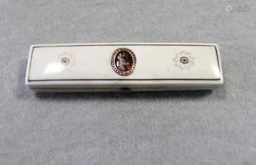 A George III ivory toothpick case,