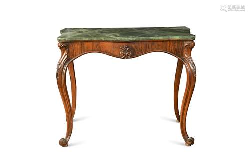 A rosewood console table, mid 19th century,