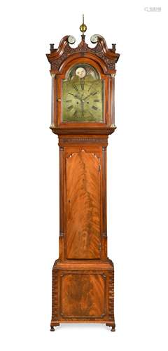 A George III mahogany longcase clock, circa 1800,