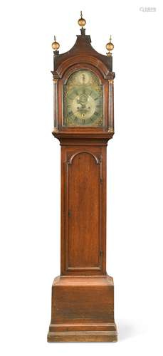 A George III oak longcase clock,