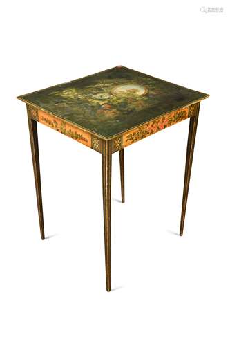 A Regency painted occasional table,