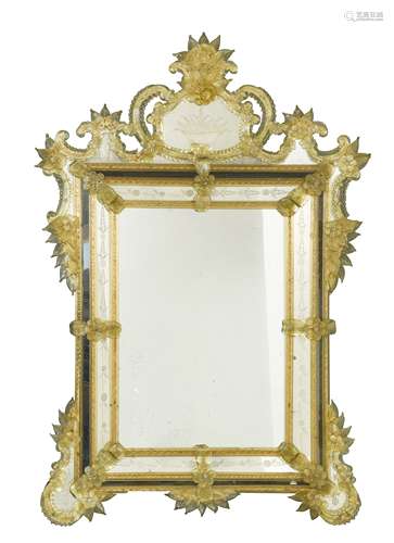 A Venetian wall mirror, first half 20th century,