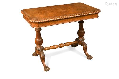 An early Victorian pollard oak centre table,