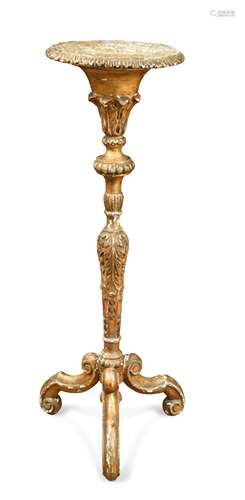 A George II style gilt torchere, 19th century,