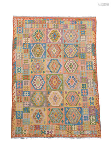 A large modern kelim rug,