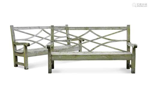 A pair of Julian Chichester garden benches,