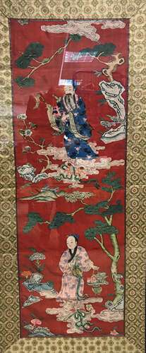 A Chinese kossu panel, Qing Dynasty 19th century,