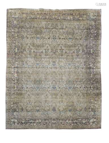 A silk Qashan carpet,