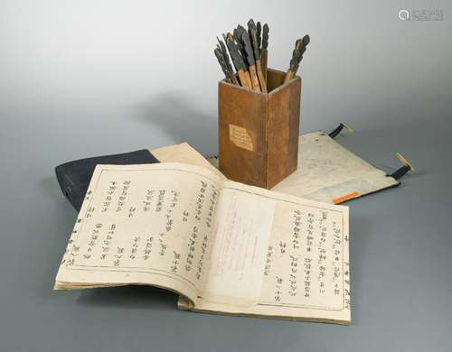 A Chinese carved wood square section box, Qing Dynasty, late 19th century,