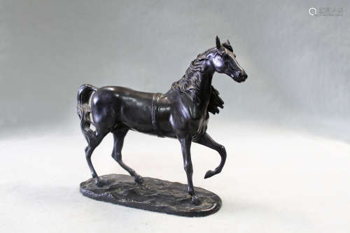 A 19th century bronze model of a horse,
