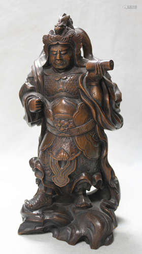 A Chinese carving of a Wudi, late 19th century,