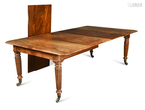 A Regency mahogany extending dining table,