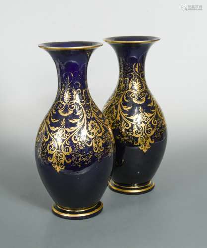 A pair of Worcester Kerr & Binns vases,