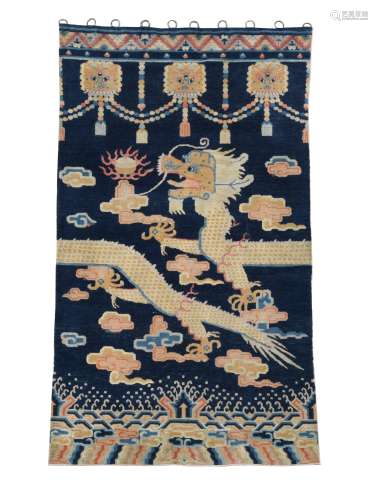 A Tibetan wool rug/hanging, 20th century,