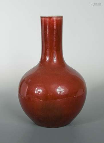 A Chinese sang-de-boeuf bottle vase, 18th/19th century,