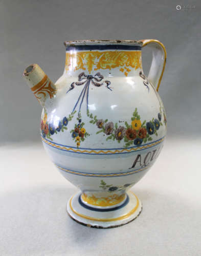 An 18th century Savona Syrup jar,