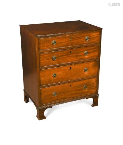 A mahogany chest of small proportions, 19th Century