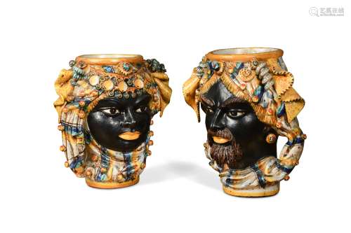 A pair of Beznik Harizi pottery vases,