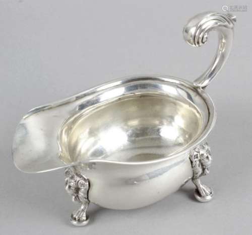 A George II silver sauce boat,